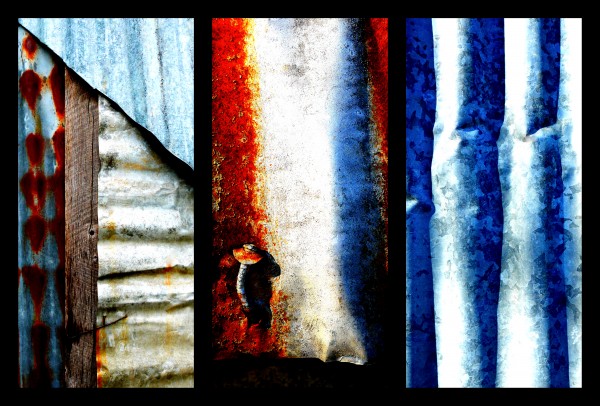 Corrugated Iron Triptych 4 by Lexa Harpell